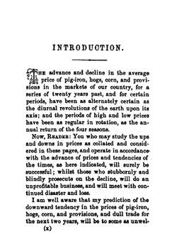Benner's Prophecies of Future Ups and Downs in Prices: What Years to Make . | Samuel Benner
