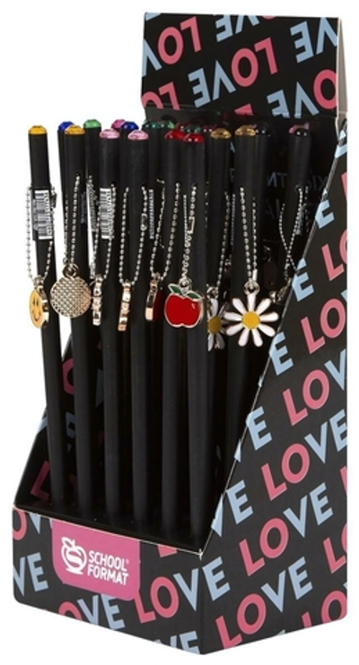 Карандаш ч/г НВ "Любовь" корпус дерев. заточ.круглый дисплей подвеска (Schoolformat)