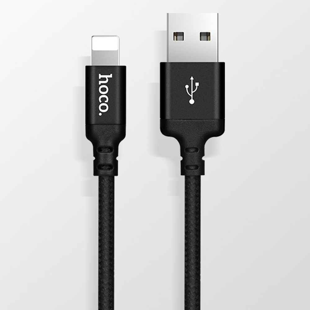 Кабель HOCO X14 USB-Lightning 2А 2м Nylon Black