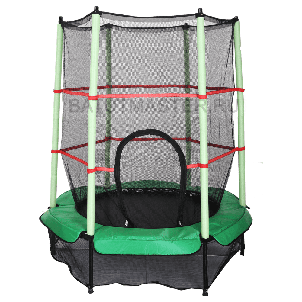 Каркасный батут, диаметр 4,6 фт, зеленый