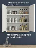 Кухонный модуль 80х32х96, Виола, навесной, шкаф для посуды, ЛДСП, белый, Dipriz