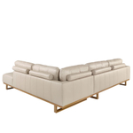 Угловой диван с правым шезлонгом 6203/5603-R-T541011 из песочной кожи