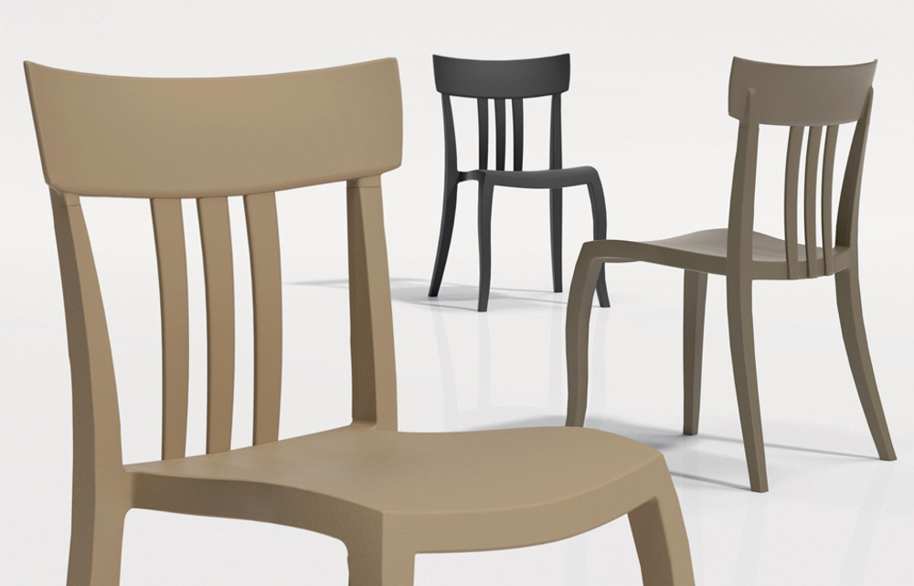 Стул пластиковый Papatya Trio-S, тортора