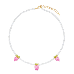 Колье жемчужное, 3 малинки