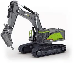Металлический экскаватор с отбойным молотом HUI NA TOYS масштаб 1:50 - HN1723