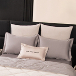 КПБ на резинке Сатин Velvet Premium с Одеялом VPR010, Евро, 4 наволочки, простынь 160*200*25