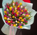 Букет микс из тюльпанов "Three colours"