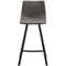 Полубарный стул Netro 66 см, серый на черных металлических ножках | Купить в Hallberg.ru