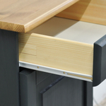 Тумба Лена однодверная из сосны, серый/антик