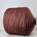 LINETTE PAILLETES - 80% лен, 20% п/а, микропайетки 2мм, ; 450м\100гр; цвет: «коньяк», пайетки серебро