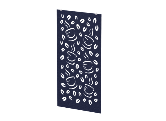 Перегородка с декором "Кофе" (фурнитура в комплекте) 100х1,2х200