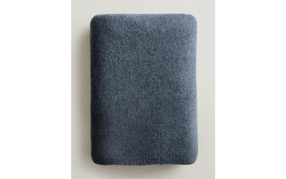 Zara Home плед из полиэстера, синий, 140x190 см