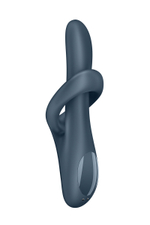 Серый вибратор-ротатор с функцией нагрева Heat Flex 4 - 23 см. (Цвет: серый)