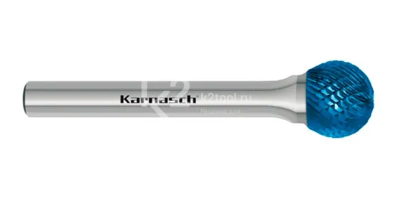 Борфреза твердосплавная Karnasch форма D, 2х1,8х3х38 мм, насечка HP-4, покрытие Blue-Tec, арт. 11.5032-020