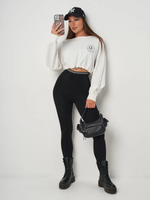 Леггинсы с мехом на резинке теплые бесшовные