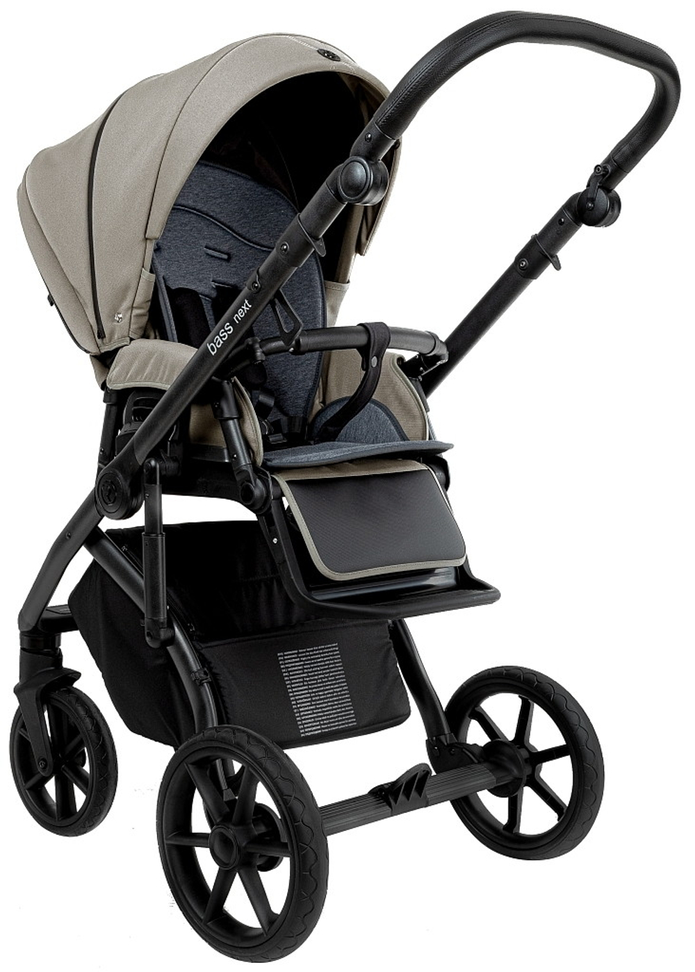 Детская коляска Roan Bass Next 2.0 3 в 1 с автокреслом Pituso Baesa Pro Black BSN/41/2 Hazel/Black/руч.Black