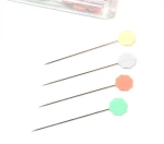 Булавки с цветной головкой в коробке 100шт 2506 Clover