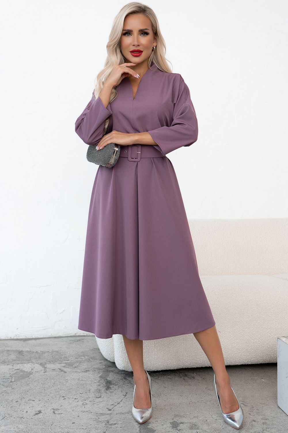 Платье Турин (сливовый)-46р-р Р11-1222 Nikol