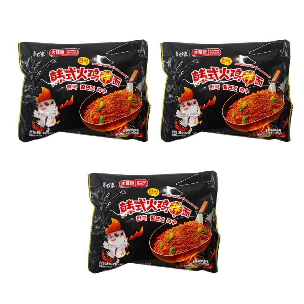 Лапша BaiXiang Korean острая со вкусом индейки 112 г