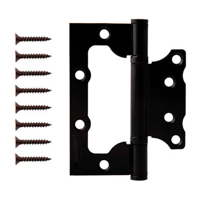 Петля накладная APECS 100*75*2,5-B2-Steel-BLM черный матовый  **АПЕКС**