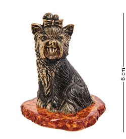 Народные промыслы AM-3172 Фигурка «Йорк» (латунь, янтарь)