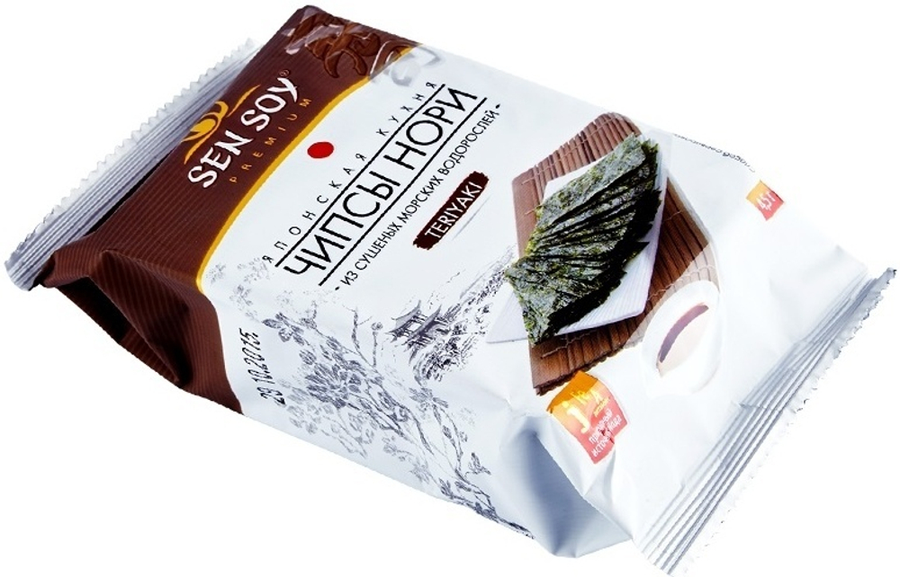 Чипсы нори Sen Soy Teriyaki из морской капусты 4.5 гр