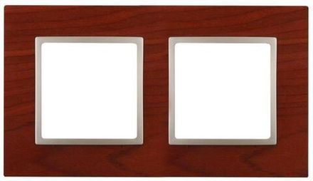 Рамка 2-м 14-5302-08 дерево Elegance вишня+шампань ЭРА Б0034573