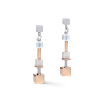 Серьги Coeur de Lion Rosegold-Silver 5061/21-1631 цвет прозрачный, серый
