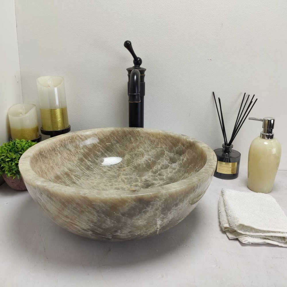 Раковина из оникса Bowl Grey Small BO-60581 1.9 40*40*15