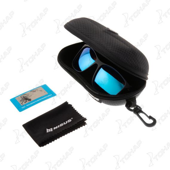 Очки поляризационные в жест.чехле (N-OP-PF2017-B) Nisus