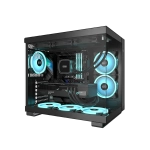 Корпус PCCooler C3T500 ARGB BK ATX/MATX/ITX USB3.1 Gen 2 Type-C, USB3.0, USB2.0, 6xFAN ARGB included (1x сзади, 2x сбоку, 3x снизу ), Black