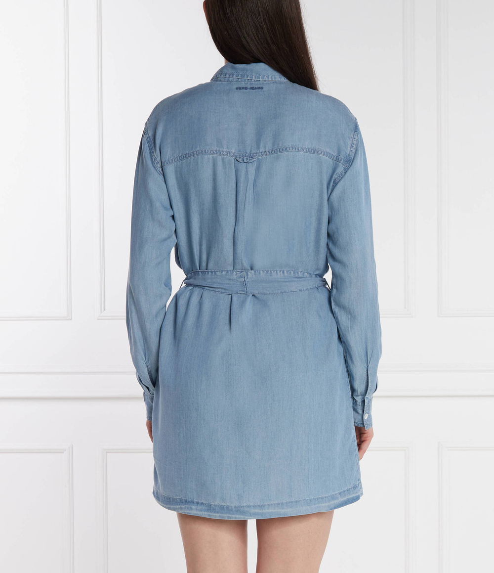 Платье с ремешком ERINE Pepe Jeans London - голубой(PL953485)