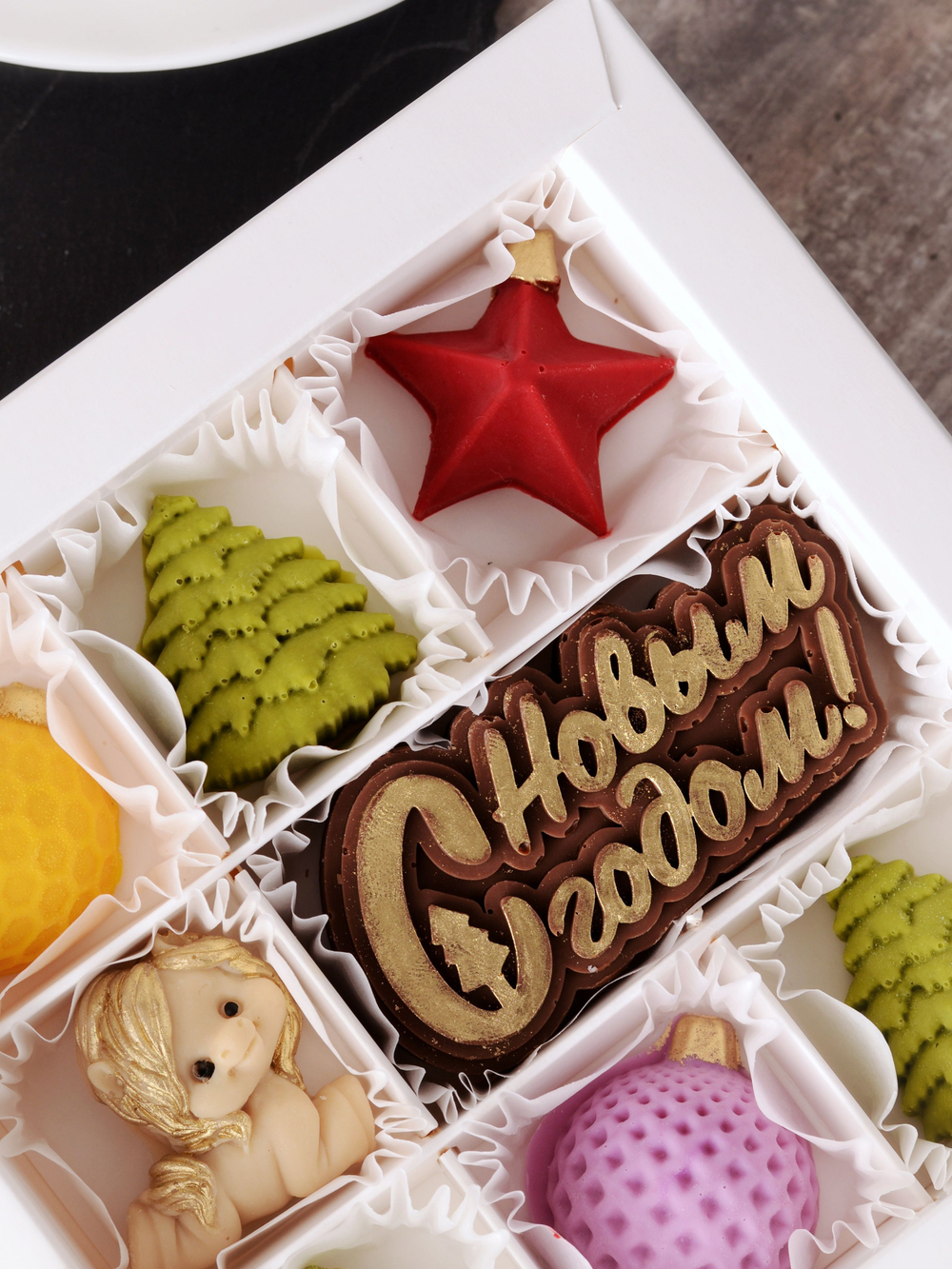 Сладкий подарок "С Новым Годом" с лошадкой #2 / Шоколад ручной работы