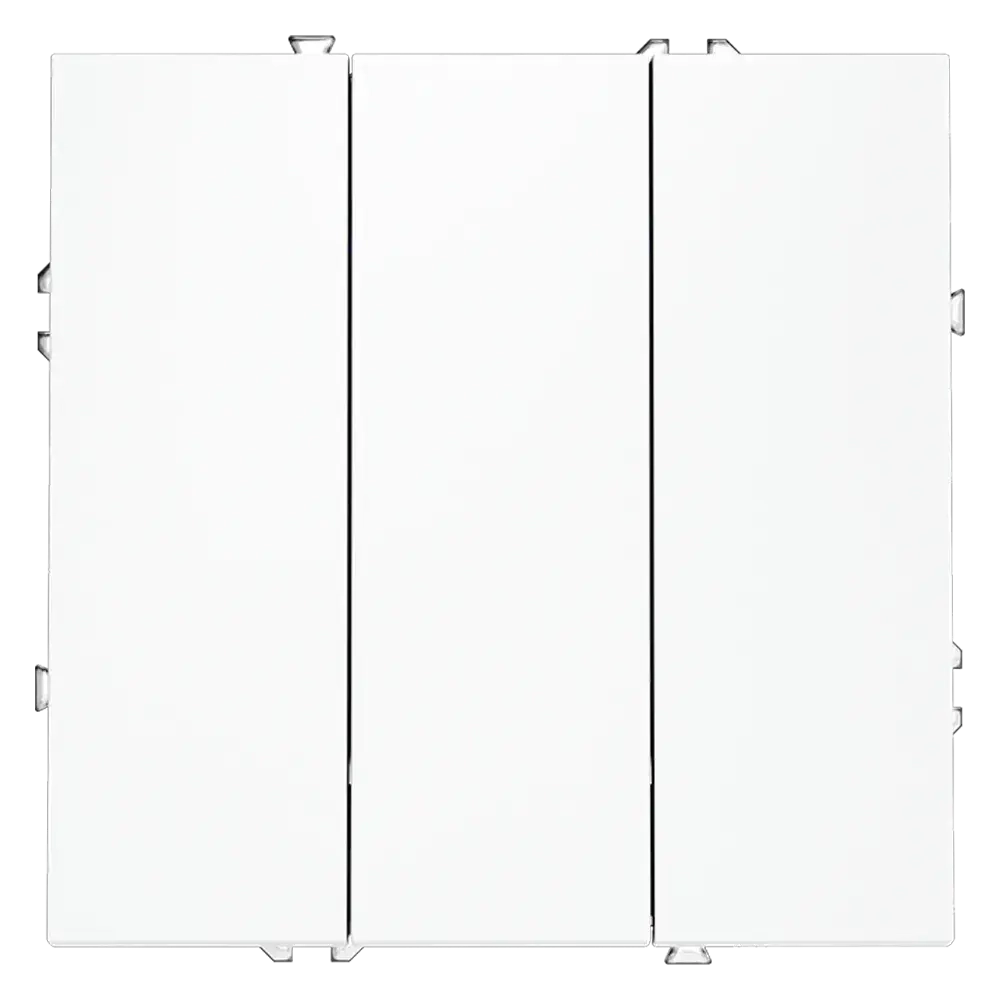 Выключатель встраиваемый VOLTUM S70 трехклавишный 10А, (белый матовый)