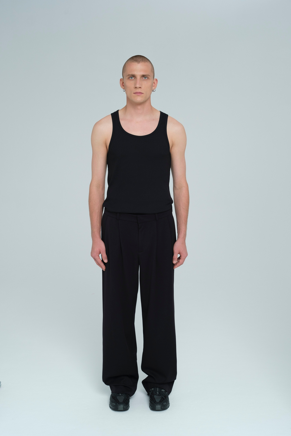 Брюки широкие | black viscose