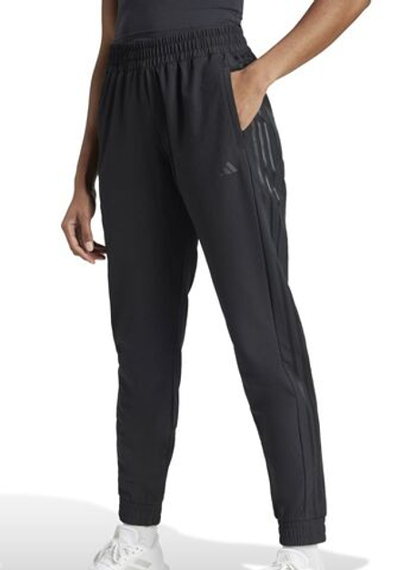 Женские теннисные брюки Adidas Pacer All Gym 3-Stripes Woven MidRise - black