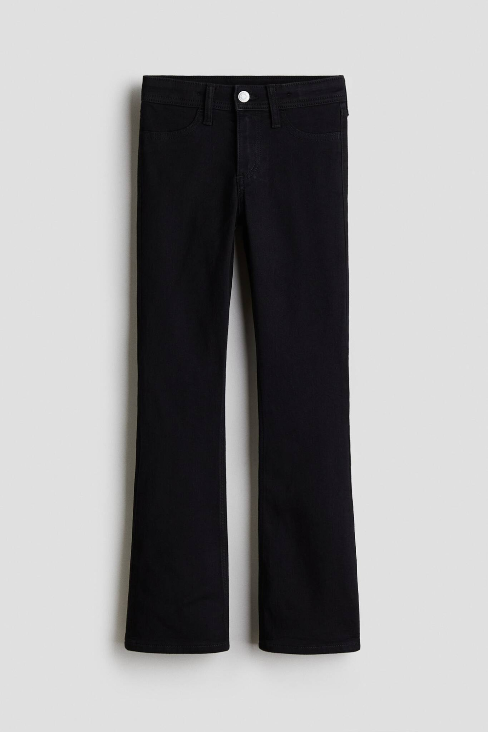 H&M Джинсы Flared Leg с заниженной талией, черный