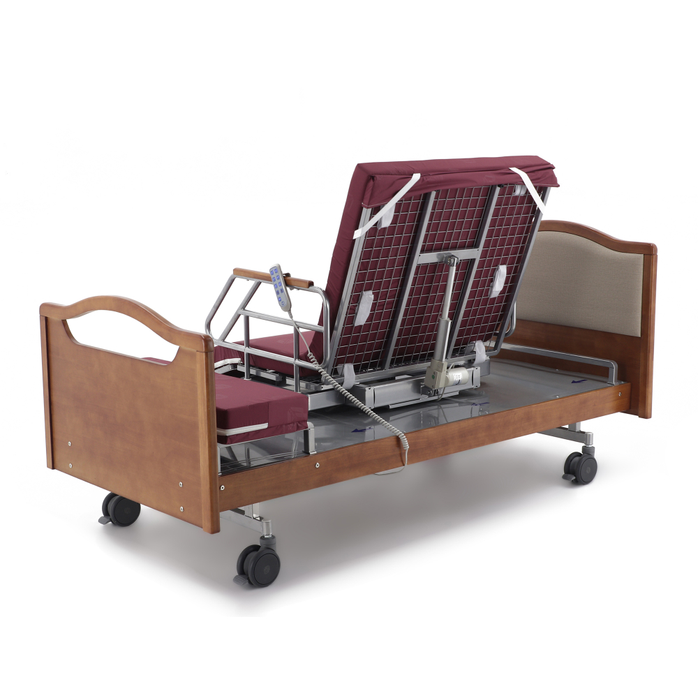 Кровать электрическая MED-MOS DB-2B с поворотным креслом в левую сторону (коричневый)