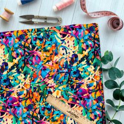 Ткань Ниагара Софт карнавал абстракции