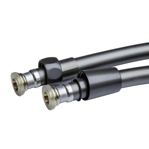 Шланг душевой 175 см имп/кон, силиконовый ГРАФИТ MIXLINE MIX-7-175 ЛЮКС (блистер)