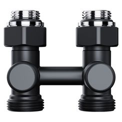 Узел нижнего подключения Royal Thermo Design прямой 1/2quot;х3/4quot; EK (черный)