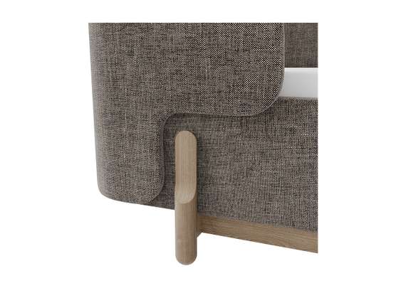 Кровать с подъемным механизмом Basic, 90х200 см (коричневый, рогожка)