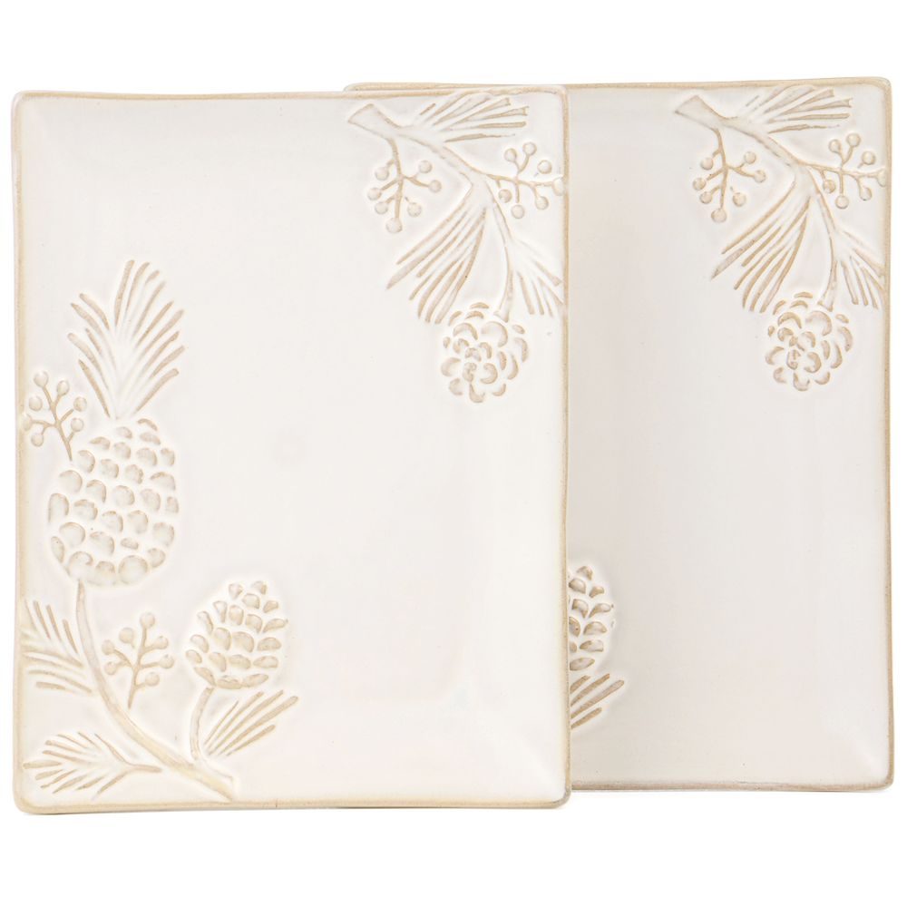 НАБОР БЛЮД СЕРВИРОВОЧНЫХ КОЛЛЕКЦИЯ "PINE CONES", 2 ШТ. / 20,2*16*2 СМ