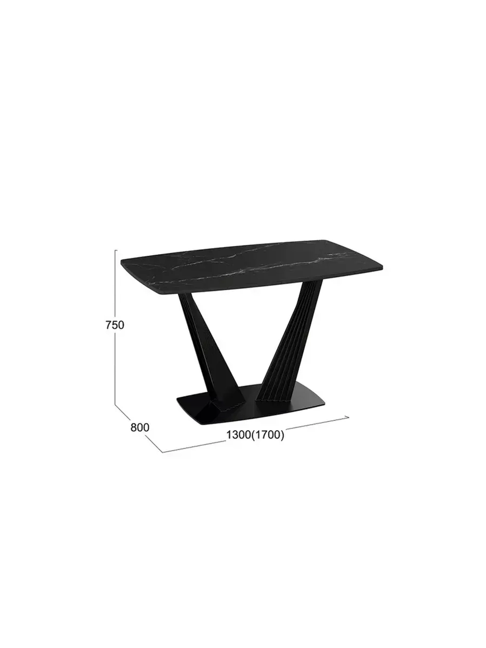 Стол кухонный обеденный раздвижной 130х80х75 см