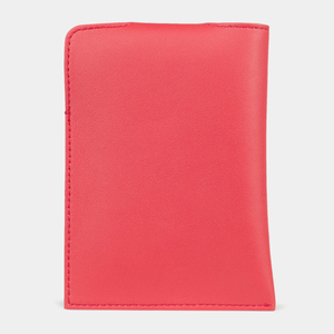 Обложка-кармашек для паспорта London из кожи теленка, красного цвета