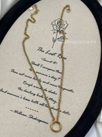 Колье-основа золотистое с карабином-кольцом