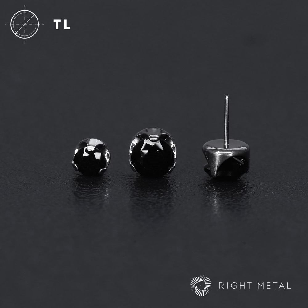 Flat Faceted Black Onyx Б/Р