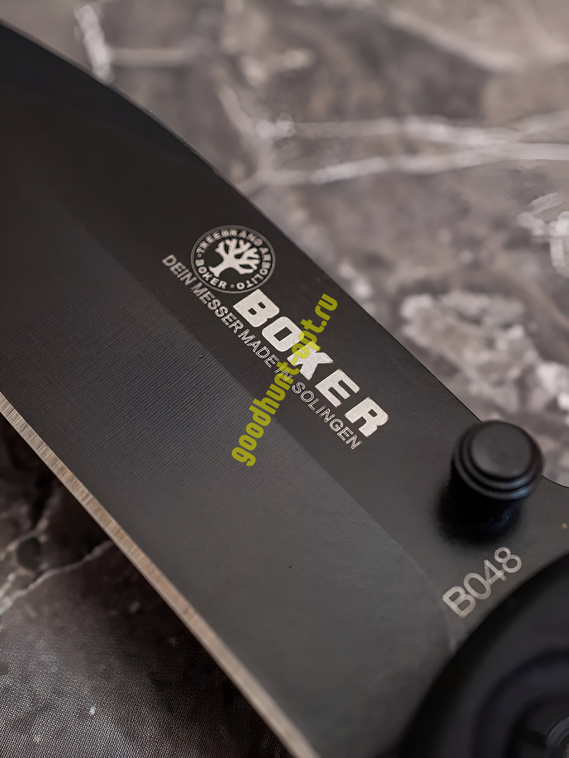 Складной нож тактический BOKER Черный матовый