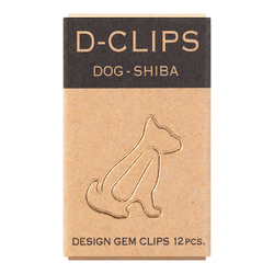 Midori D-Clips Dog-Shiba 43344-006 - Дизайнерские скрепки от всемирно известной японской компании Midori.