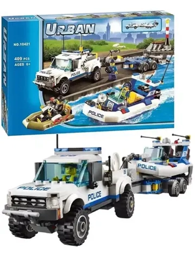 Конструктор Сити Полицейский патруль 409 деталей